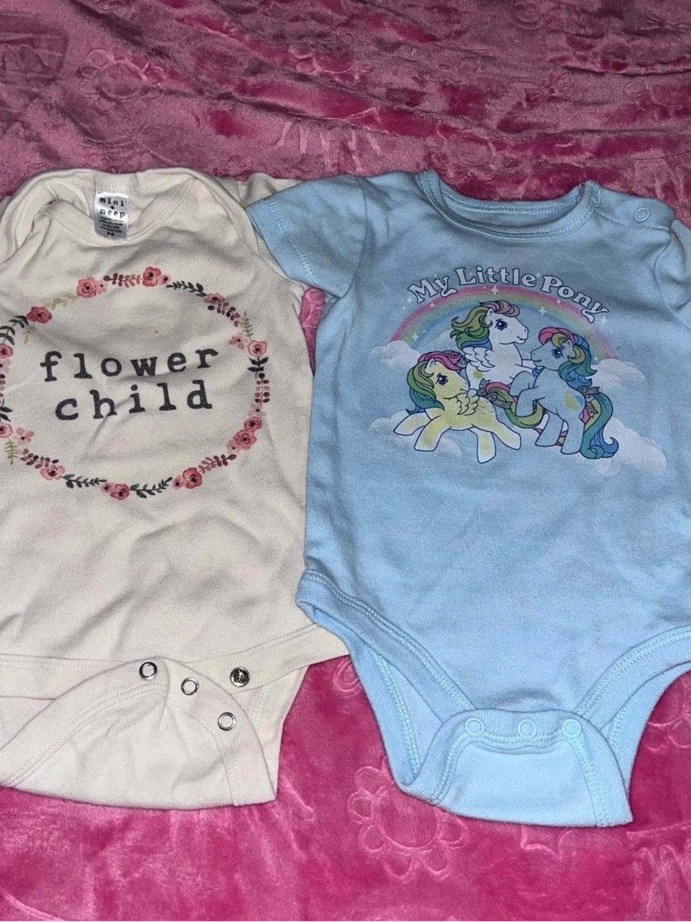 Baby Girl 3-6M Bodysuit Duo - Mini + Meep & My Little Pony